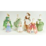 Royal Doulton figures to included Fair L