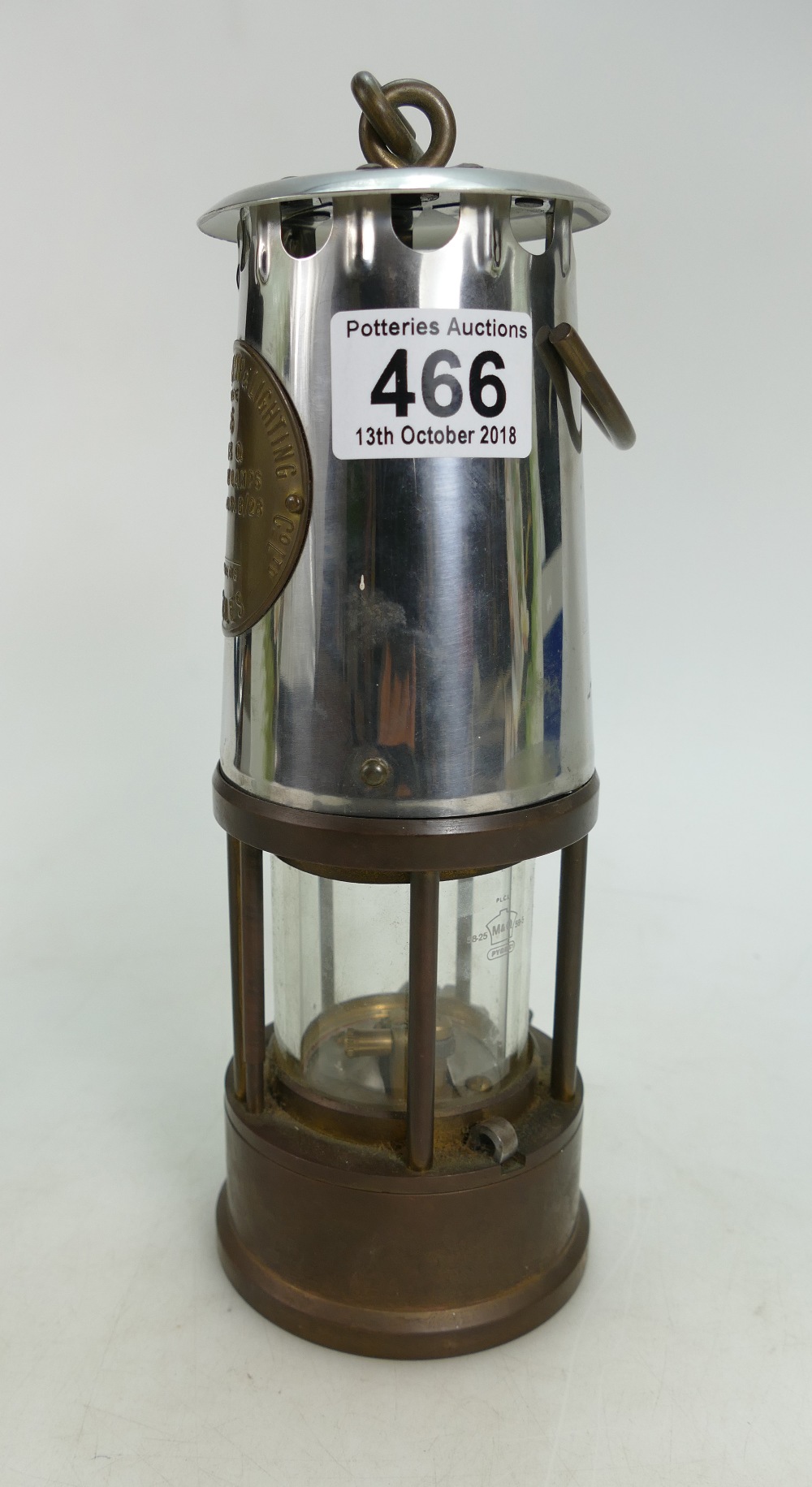 Eccles type 6 M & Q miners lamp