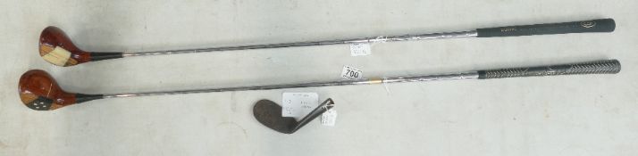 Two vintage WOODS golf clubs - Aldridge