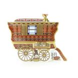 Royal Crown Derby paperweight Gypsy Caravan The Ledge Wagon, limited edition for Goviers,