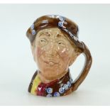 Royal Doulton rare small character jug brown Pearly Boy with opaque buttons