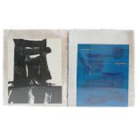Two mid century Pop Art prints by Franz Kline 1961 and Gustav Singier 1957 framed in damaged