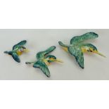 A set of Kingfisher graduated wall plaques, 729-1,