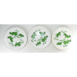 A good collection of Wedgwood plates including Green Chinese Tigers dinner plates,