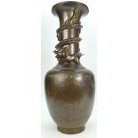 Large Japanese bronze vase,