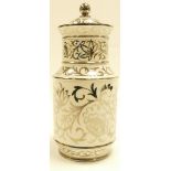 Wedgwood vase & cover decorated with silver lustre decoration of swirling flowers,