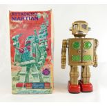 SH Horikawa Gold Attacking Martian Robot made in Japan (battery operated boxed item)