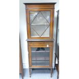 Edwardian Inlaid Glazed 2 Tier Display Cabinet,