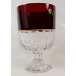 Waterford red cut Elysian Champagne chiller ICE BUCKET. Lead crystal.