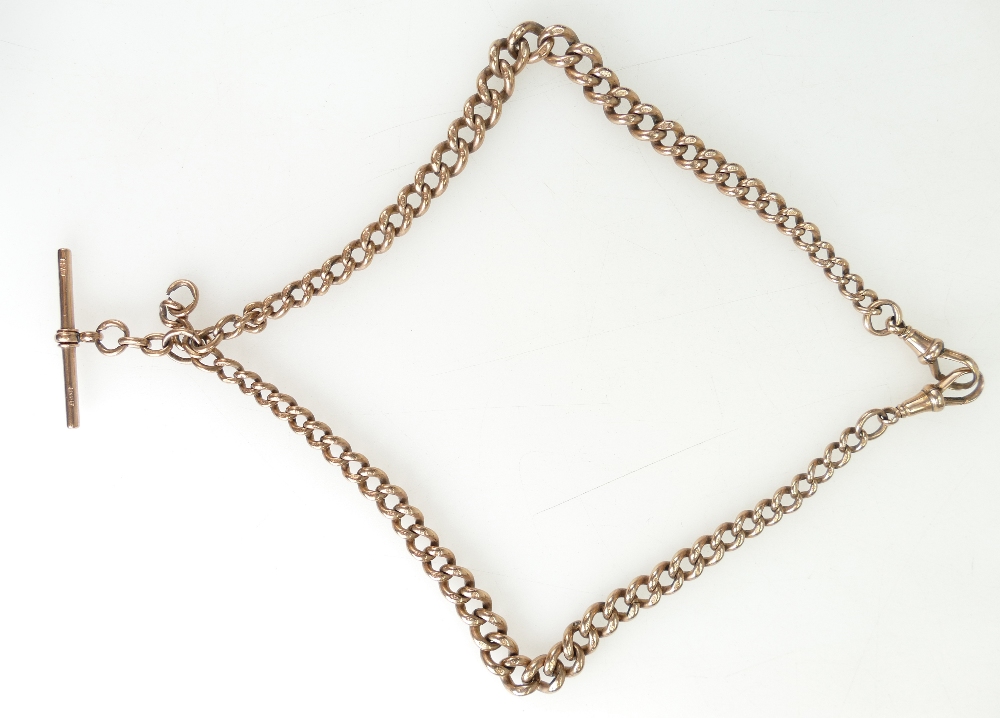 Victorian 9ct Rose Gold double Albert chain, 56. - Image 5 of 5