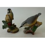 Wade model of a Coaltit and model of a Nuthatch from The Connoisseur collection (2)