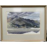 Reginald George Haggar (1905-1988), watercolour painting of "Silver How" Grasmere in wood frame,