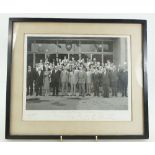 Framed Cold Era Dedicated photograph of The Members of the British Atlantic Committee visiting