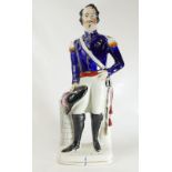 Louis Napoleon Staffordshire figure, minor paint losses, 40 cm.