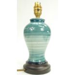 Moorcroft Swirl Green design Lamp Base,