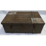 Steel bound uniform box with Major R.C Burman R.