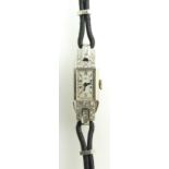 Tavannes 18ct White Gold and Diamond Ladies Cocktail watch with strap