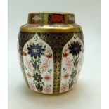 Royal Crown Derby ginger jar & cover decorated in the 1128 Imari design, height 21.