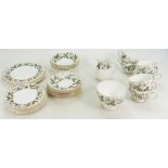 A collection of Wedgwood Strawberry Hill patterned dinner and teaware,