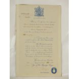 Original and genuine Royal Warrant issued to the three named partners trading as LAFAYETTE Ltd.