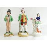 FALSTAFF, Staffordshire figure titled WATER and lady with animals, 20 - 24cm.