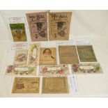 A variety of Ephemera - including early greetings cards,