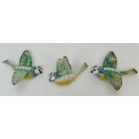 A set of Blue Tits wall plaques, 705,