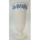 Wedgwood large Queensware vase, height 33cm and Wedgwood Black Basalt vase,