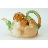 Royal Doulton 1930s Bunnykins figural teapot and cover as Rabbit,