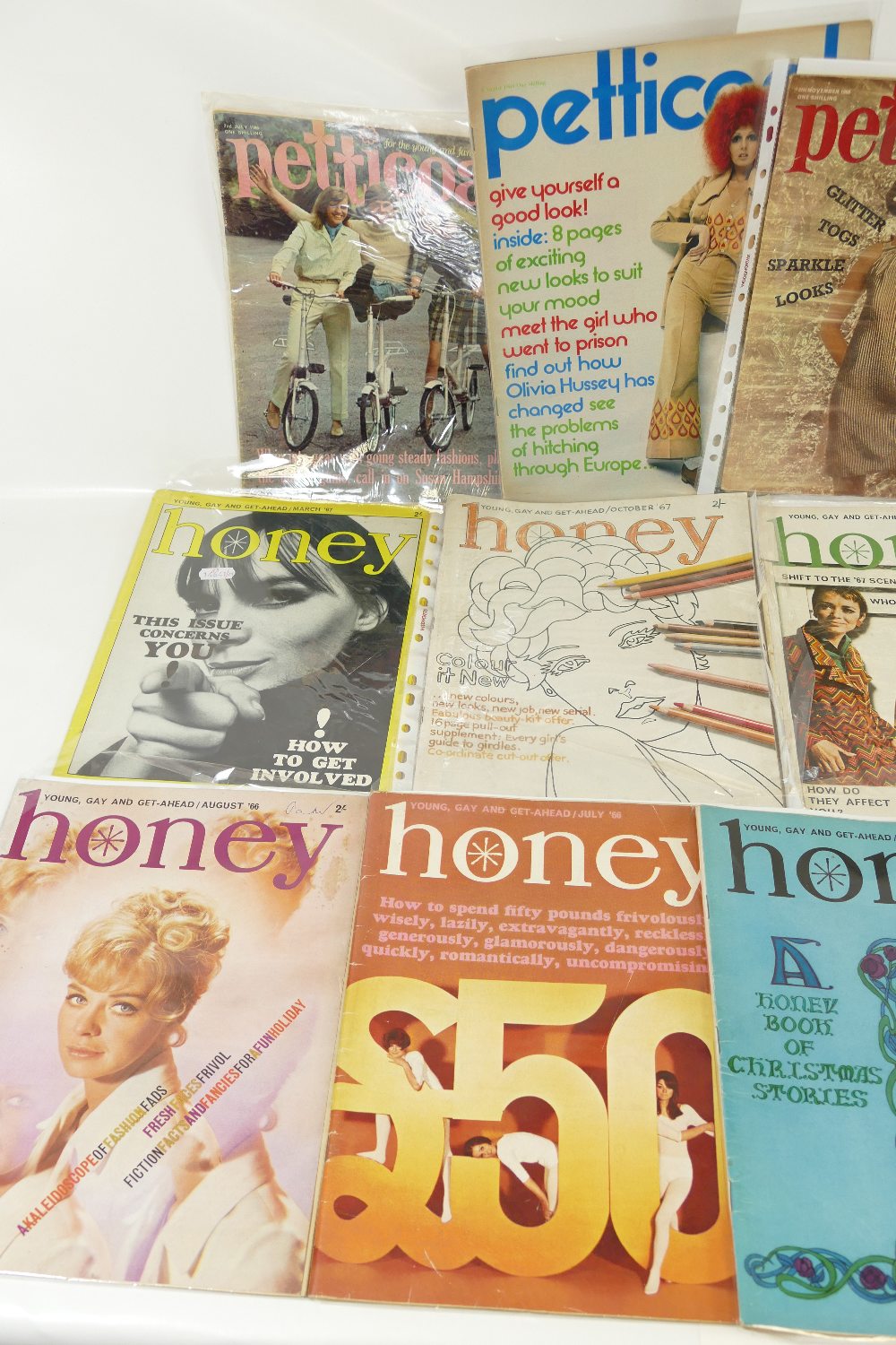 1960's HONEY fashion magazines x 10 together with 4 x Petticoat magazines all 1960's. - Image 2 of 3
