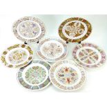 A set of Spode plates including The Kells Plate, St Gall plate, St Chad plate, Lindisfarne plate,