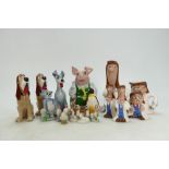 Collection of Wade, including blow up Disney Lady and the tramp dog figures (2),