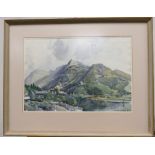 Reginald George Haggar (1905-1988), watercolour painting of Snowdon from Llyn Padarn,