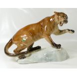 Beswick Tawny Puma on a rock (style 1)