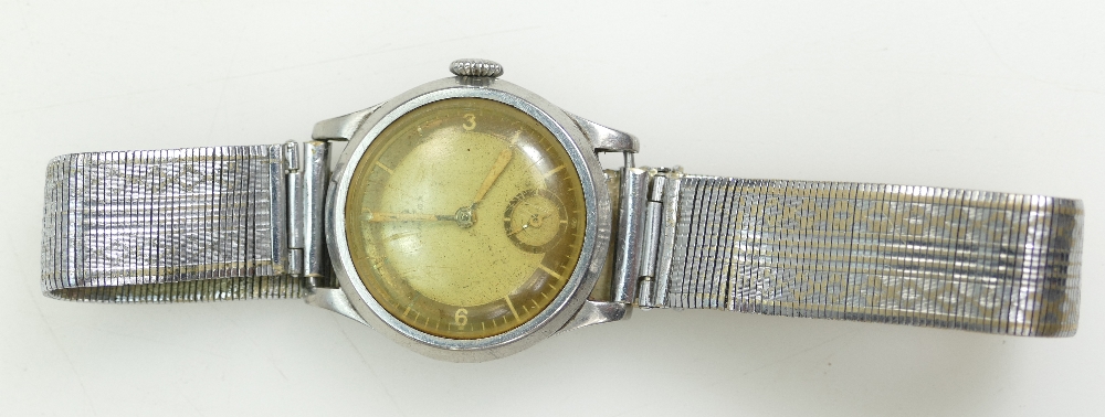 Omega Gents Wristwatch in steel case. Not working. 33mm wide inc crown. c1930's / early 1940's.
