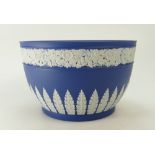 A prestige Wedgwood Saxon Blue Jasper Studio type hand thrown Acanthus bowl.