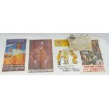 A collection of WWII propaganda paper posters and original newspapers including posters Doctor