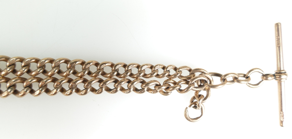 Victorian 9ct Rose Gold double Albert chain, 56. - Image 4 of 5