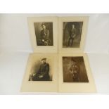 Four unidentified Lafayette military portraits - all large specimen originals,