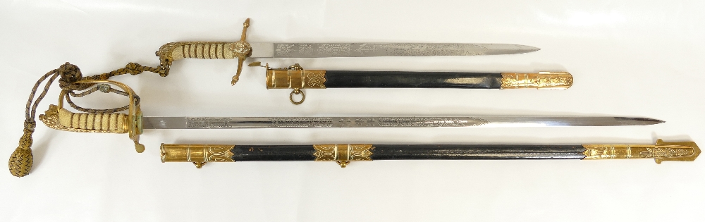 A group of interesting medals, swords and other items relating to Commander Herbert. - Image 6 of 9