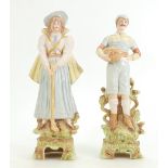 Two German bisque china sporting figures, circa 1900-1915,