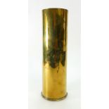 Brass 4" Naval Shell case marked 1916, 18 Pr II, 29-9-16 and FVU 29.5cm in height.