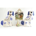 Pair of Kent Staffordshire Dogs 27cm,