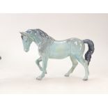 Beswick rare horse Stocky Jogging Mare 855 in blue glaze (3 legs re-stuck and slight chip to one