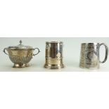 Victorian silver Christening mug London 1885, similar Sheff.