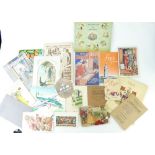 A collection of vintage BOOKLETS and CARDS including - The Book Window, Family Cares card,