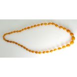 A vintage Butterscotch Amber necklace , 45.