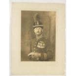 Squadron Leader R L Edward - large studio portrait bearing full title and description,