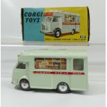 Corgi 407 Smiths 'Carrier Bantam' Cream Coloured Mobile Shop in near mint condition and in original