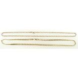 2 x 9ct Gold necklaces 41cm & 43cm (heavier). 12.